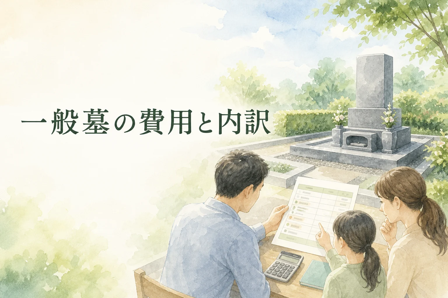 東京都の一般墓の費用｜墓石・永代使用料・管理費の内訳