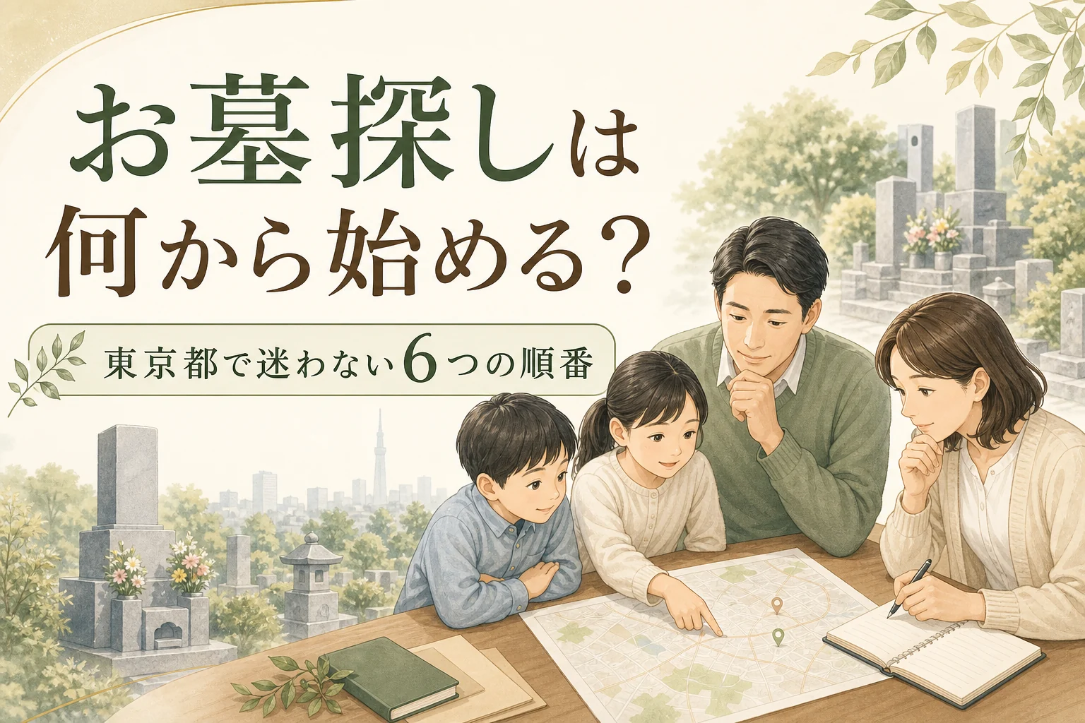 お墓探しの順番チェックリスト|東京都で候補を絞る6ステップ