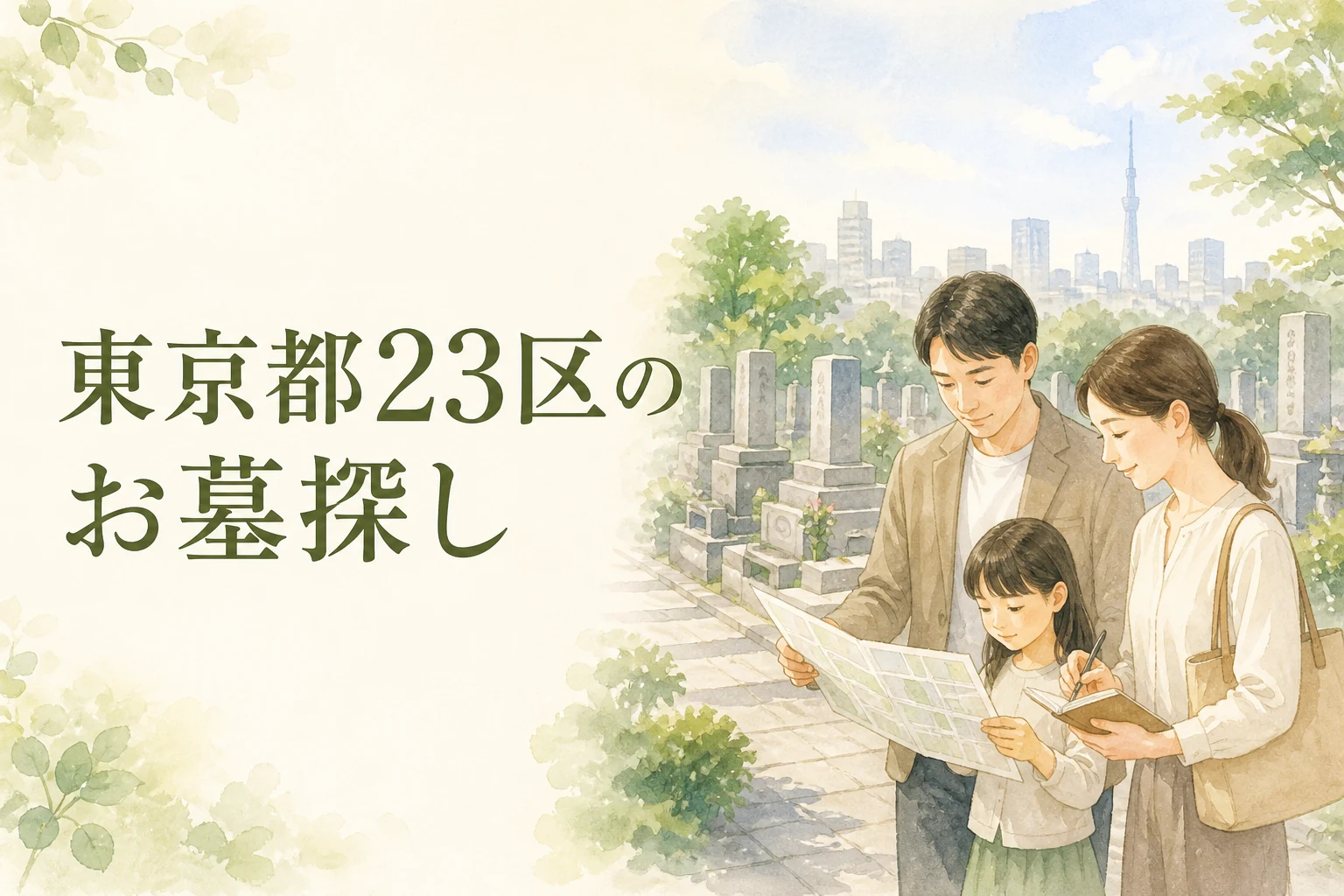 東京都23区のお墓探し|区別の探し方と費用・種類の見方