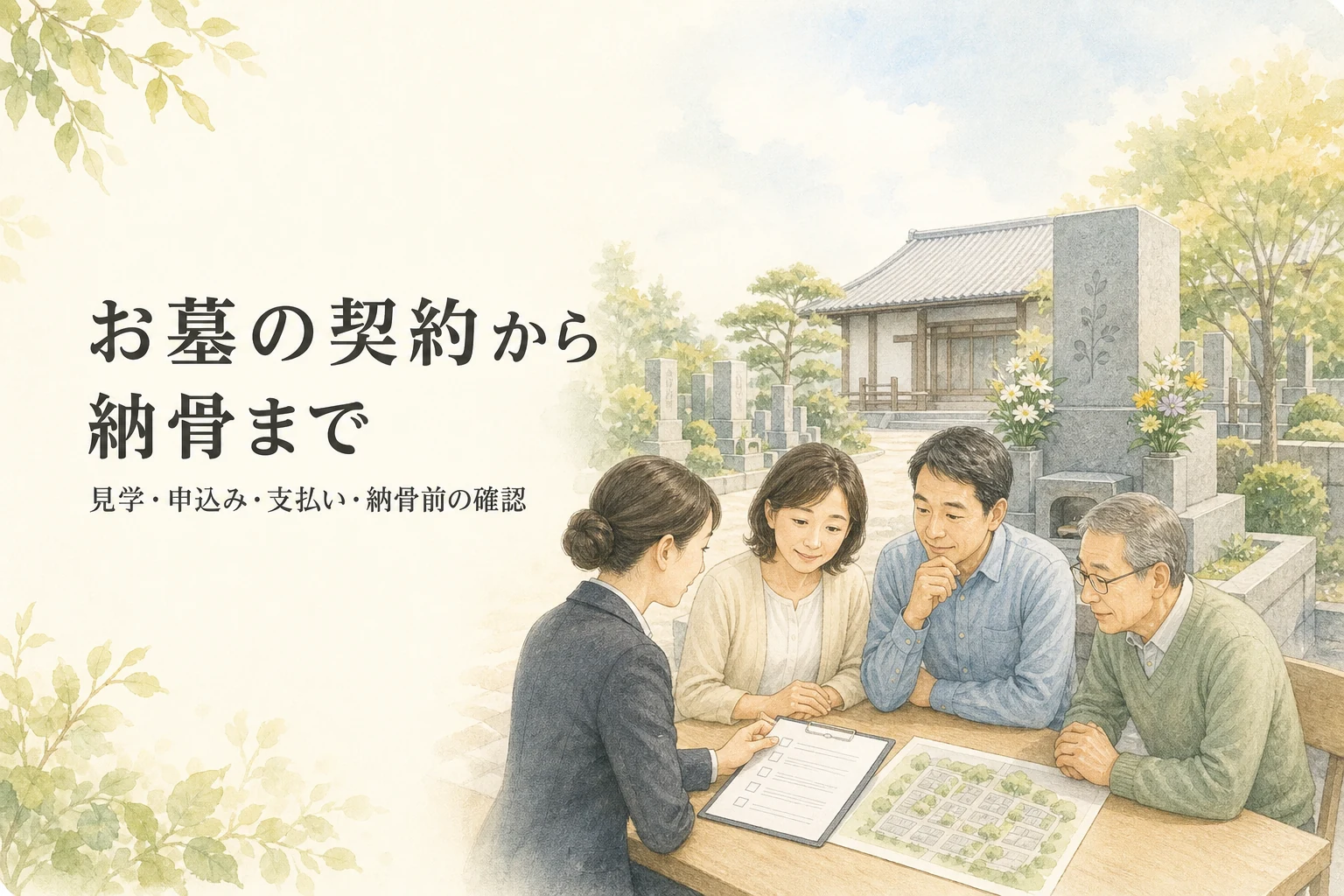 東京都のお墓契約の流れ|見学・申込み・納骨前の確認点