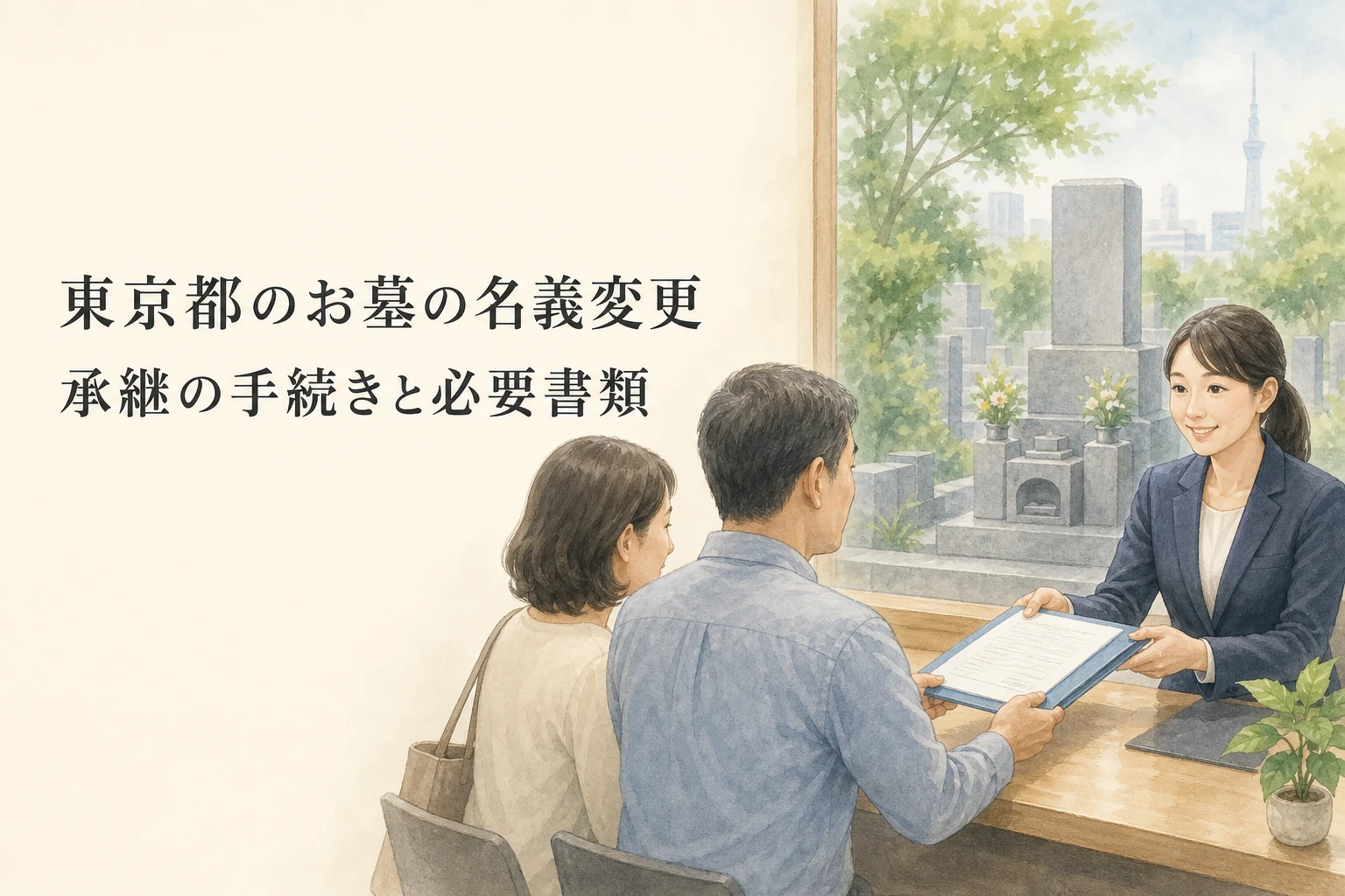 東京都のお墓の名義変更|承継に必要な書類と手続き